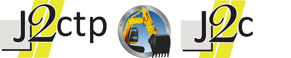 Terrassement Cloture Portail Enrobe Creation parking Izon Libourne Creon Ambares - J2CTP - Double logo center illustration